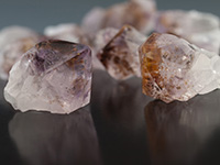 Amethyst Points with Cacoxenite